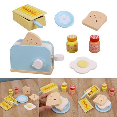 Pretend Play Miniature Wooden Kitchen Utensils Little Chef Educational Gifts for Baby