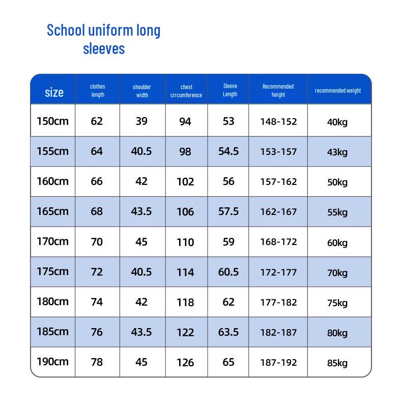 Jinzhushijia Girls' Premium Shenzhen School Uniform Long Sleeve T-Shirt