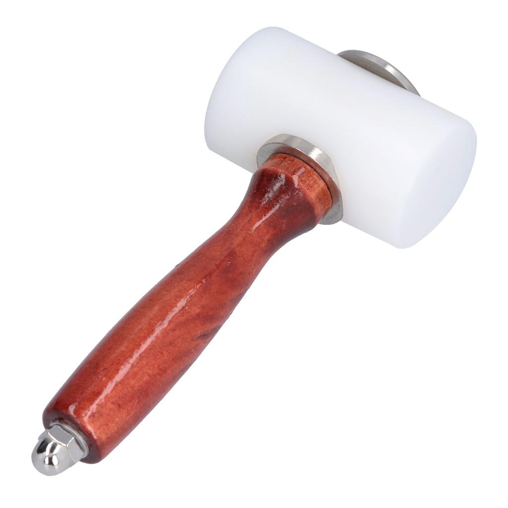 Leder Schnitzhammer Rutschfester und langlebiger Holzgriff Nylonhammer zum Stempeln Nähen von Leder
