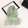 Printed Embroidery Lace Scarf Thin Lace Scarves Fashion Flower Scarf  Beach