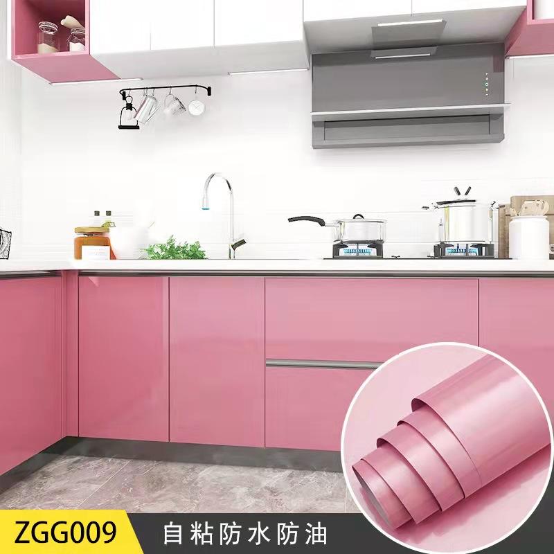 60m PVC Waterproof Solid Self Adhesive Wallpaper for Furniture Peel and Stick Kitchen Vinyl Cabinet Room Decor Wall Stickers DIY