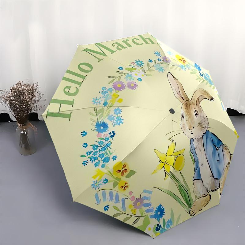 Peter Rabbit Automatic Opening and Closing, 8 rib Structure Portable Umbrella, Suitable for Men and Women in All Seasons  Perfect Gift for H