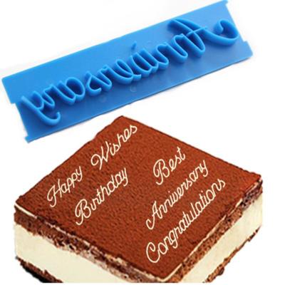 6 Teile/satz Fondant Form Weichen Antihaft-Kunststoff Alles Gute Zum Geburtstag Kuchen Dekoration Form für Hause
