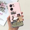 For Xiaomi Redmi 13C Case Xiaomi Mi 13T Pro Back Cover Soft Matte Liquid Silicone Flower Cartoon Printing Capa For Mi13T Pro Bag