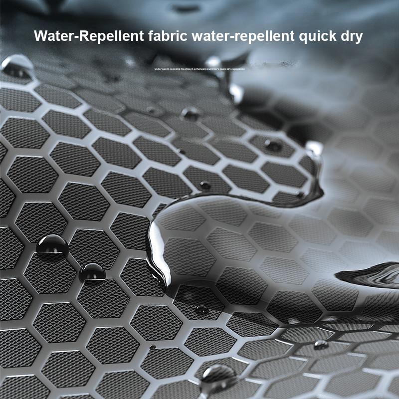 Li Ning Sports High Elastic Comfortable Antibacterial Waterproof Slim Swim Trunks Men Swimwear Blue LNKV206-2