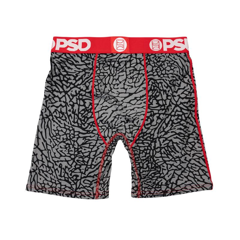 PSD Boxer Briefs Estampados Cómodos de Secado Rápido para Hombre de Línea Larga de Tiro Medio
