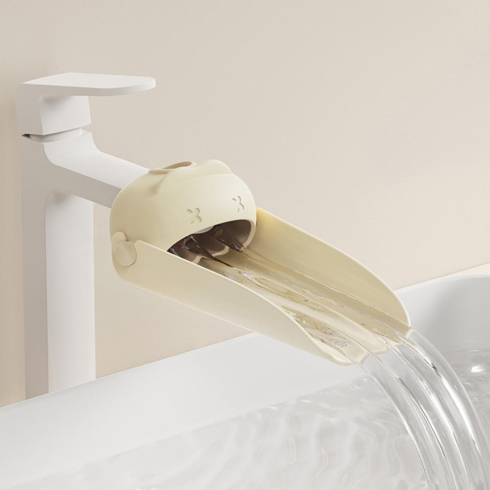 

Splash-Proof Faucet Extender Foldable Hand Washing Assistant Water Nozzle Guide Sink Cute Cartoon Water Faucet Extension бежевый