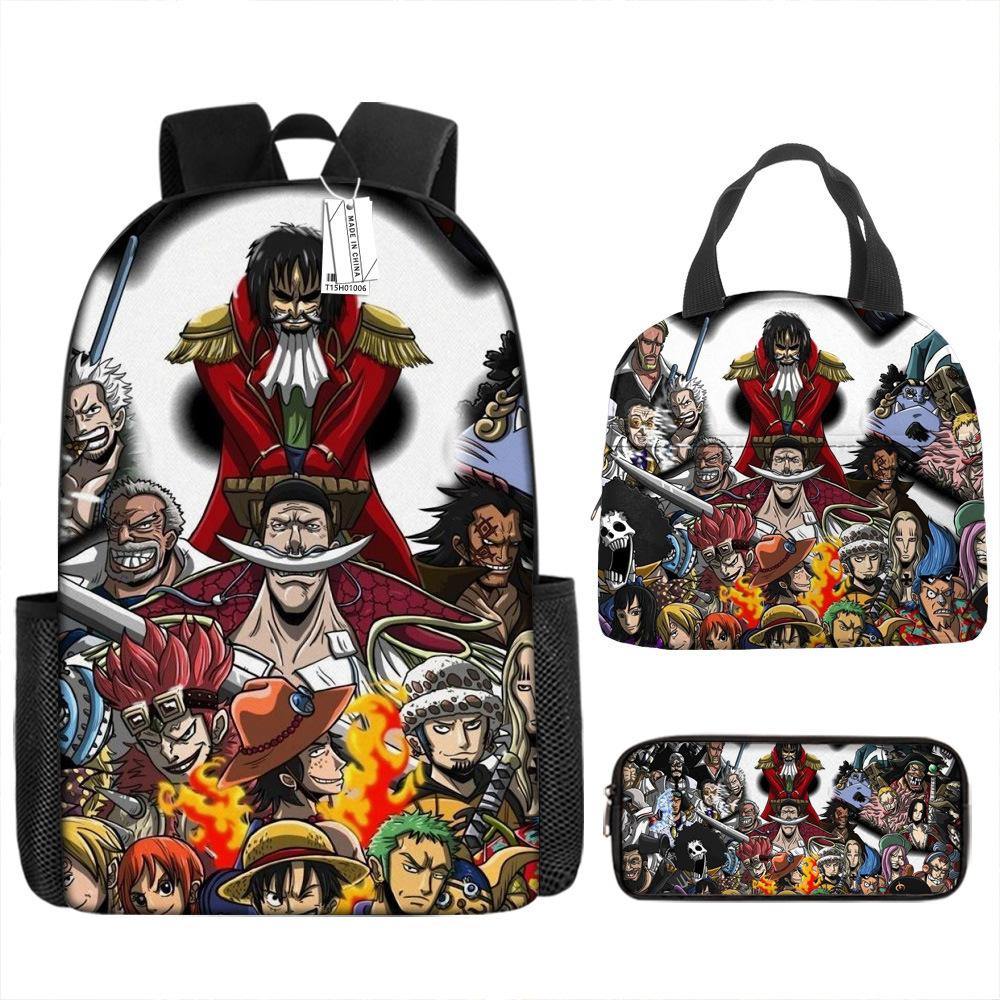 

ONE PIECE one piece шкільний рюкзак Рюкзак Луффі Учні початкової та середньої школи Рюкзак великої місткості Дитяча сумка для обіду Lunch bag