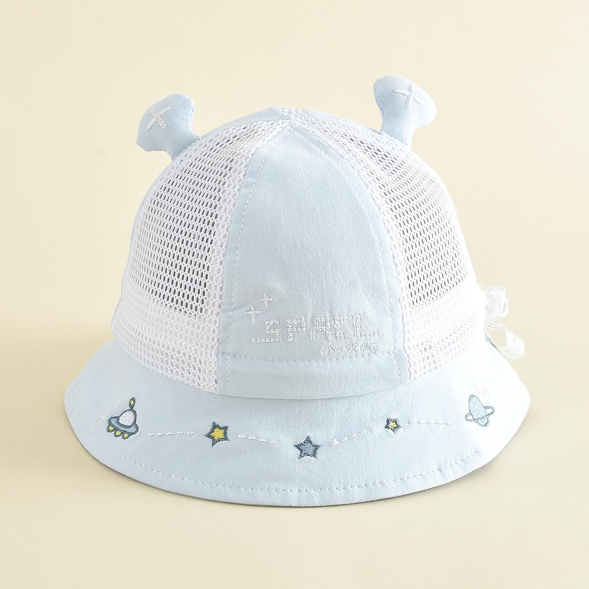 

Kids Cute Windproof Sun Protection Fisherman Hat with Mesh 44-46 cm небесно-голубой