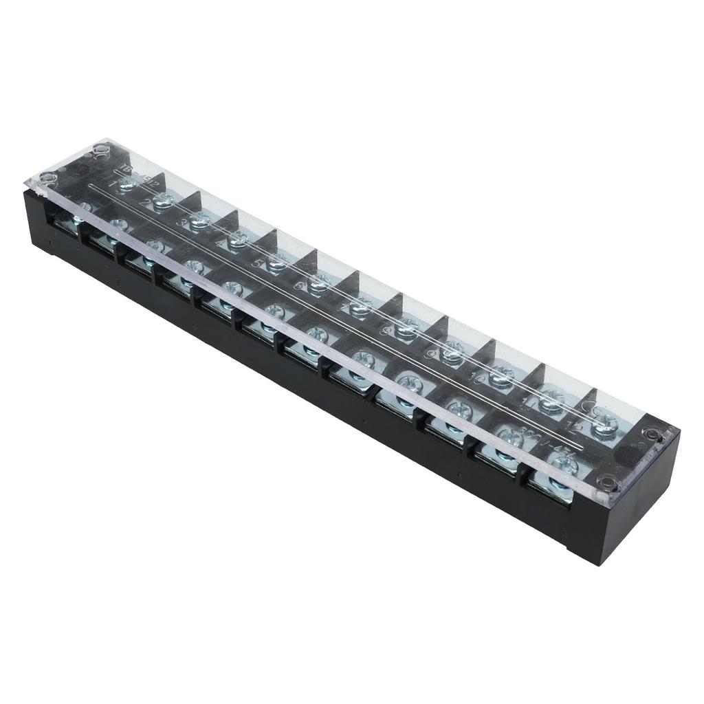 2 Pcs Terminal Strip Block 45A 600V Large Current Easy Wiring Ground Circuit Terminal Block 12