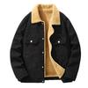 2025 Men's Corduroy Jacket with Lambswool Lining - High-Quality Autumn/Winter Coat