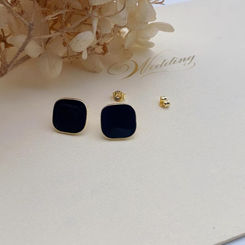 BELLA BOX Świąteczna Srebrna Szpilka Próby 925 Kwadratowe Czerwone Kolczyki, Artystyczny Styl, Retro Kolczyki Sztyfty