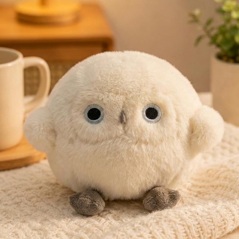 10Cm Cute Owl Doll Plush Toy Grey Brown White Bird Animal Cartoon Plushie Companion Birthday Present