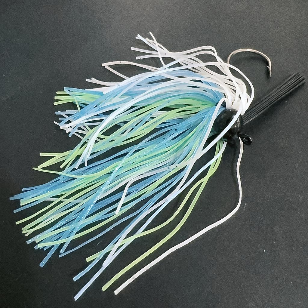 5pcs Colorful Bass Fishing Jigs - Weedless Football Swim Jigs with Metal Head & Silicone Skirt, Stainless Steel Flipping Lures