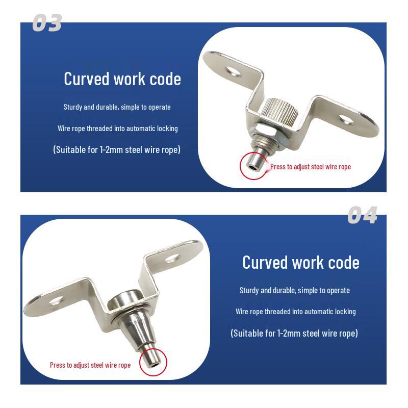 Outdoor Adjustable Steel Wire Rope Hanger Kit