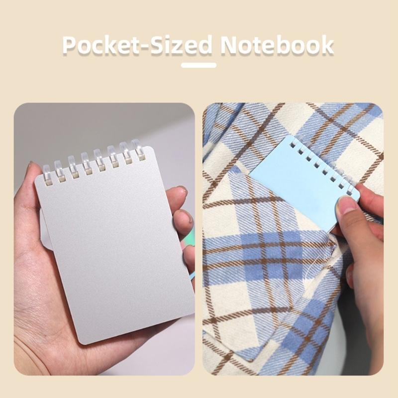 Pocket Size Notebook 128 Pages Soft Coil Binding Notebook Lined/Dotted/Gridded/Unruled for Daily Writing Note Taking