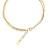 Anklets Allergy Leave On Double Chain Hawaiian Thin Extra Fine Gold Pair Adjuster Included [Alavel] Women's [Metal Compatible]