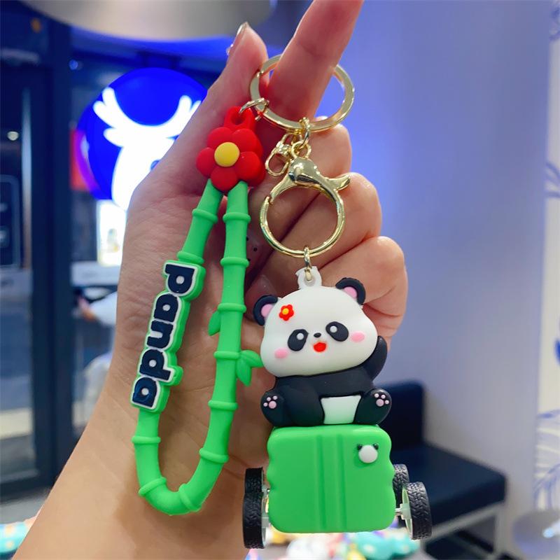 

Cute Cartoon Pull Back Car Panda Keychain Bag Pendant Children s Toy Doll Machine Exquisite Small Gifts