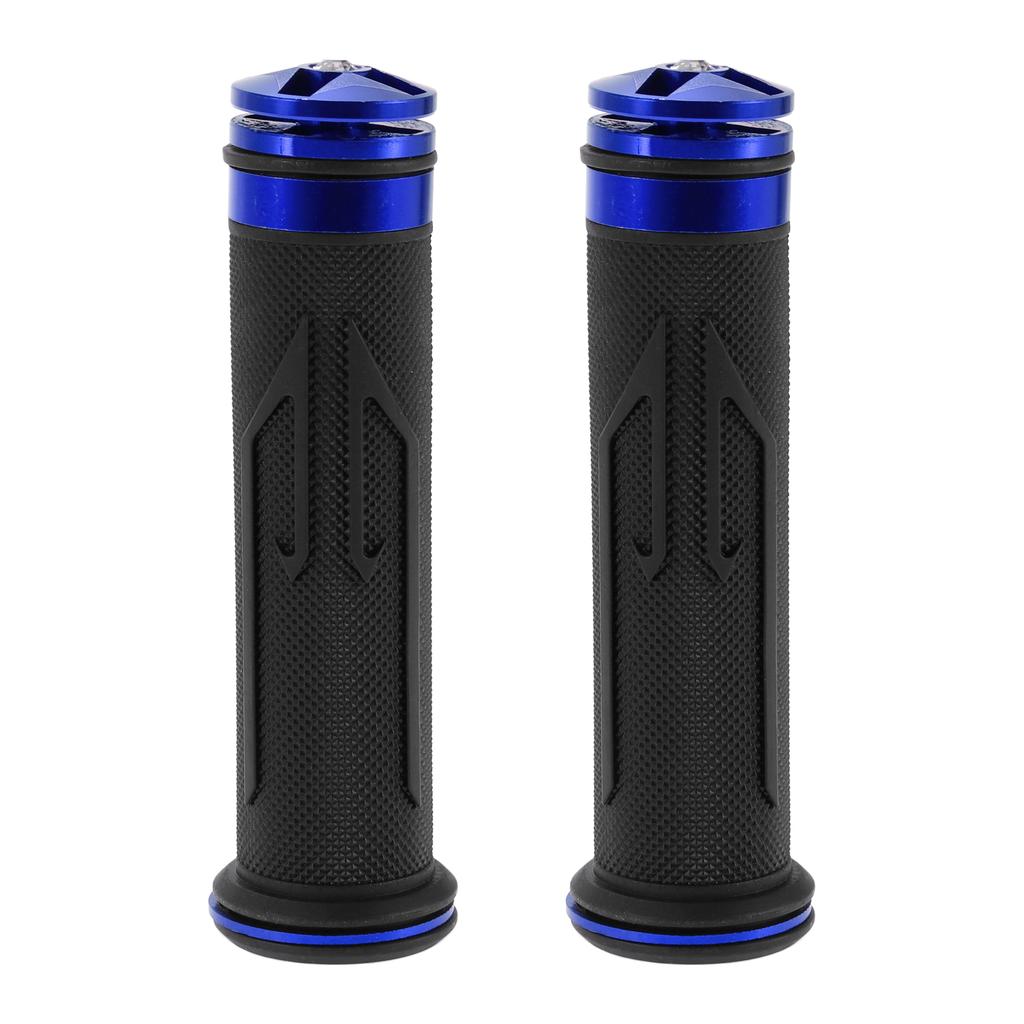 Motoforti Motorcycle Hand Grip Cover Rubber Aluminum Alloy Handlebar Grips for Motorcycle Scooter Bicycle ATV Black Universal