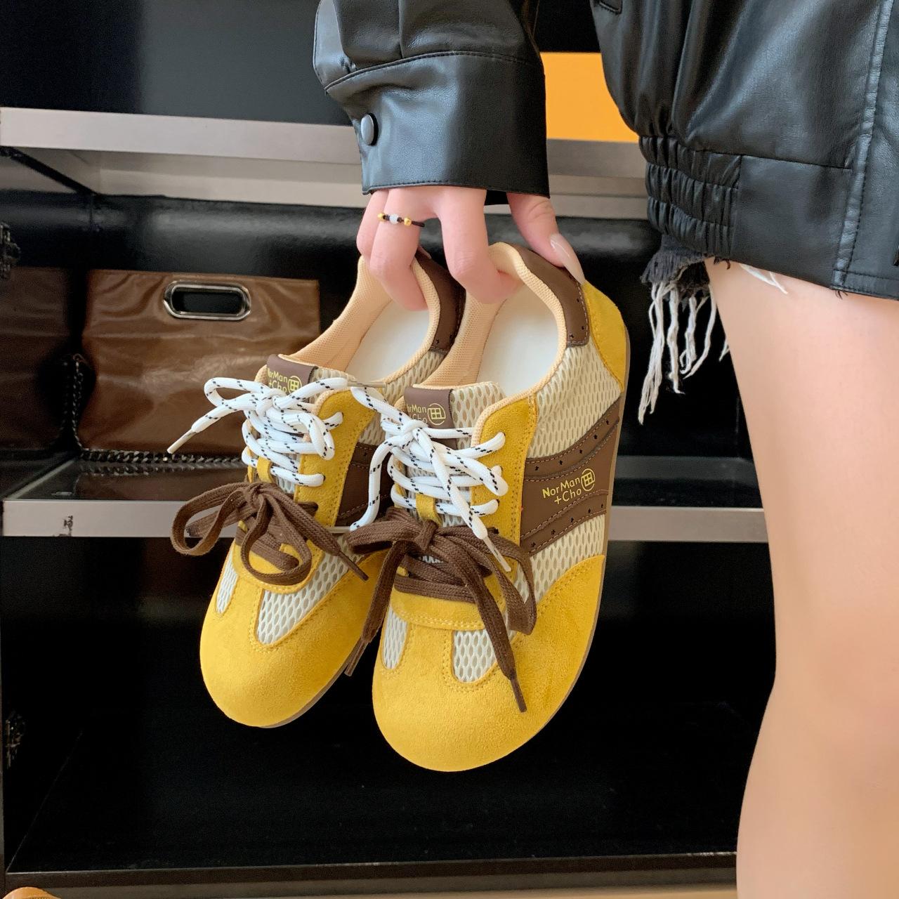 

Балетный стиль ретро цветовая гамма плоская подошва немецкие тренировочные туфли женские 2025 новые сетчатые дышащие удобные легкие повседневные кроссовки Форрест Гамп 40