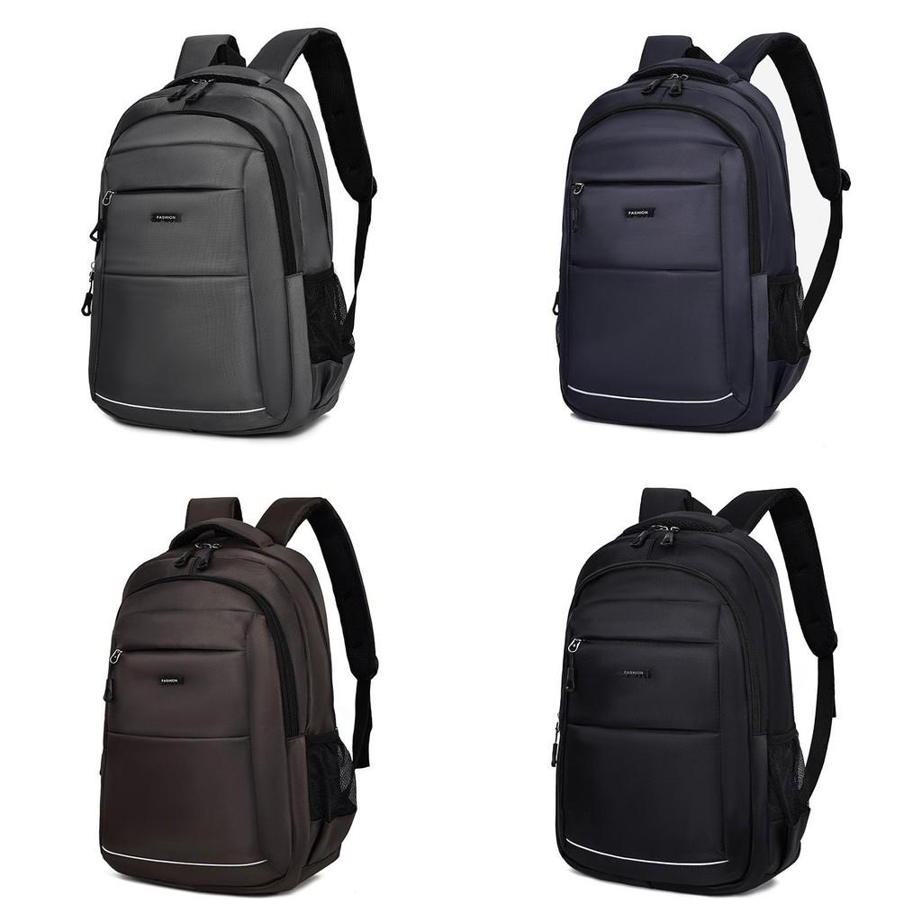 Oxford Cloth Large Capacity Business Travel Backpack With White Line With Multiple Pockets Design For Commuters