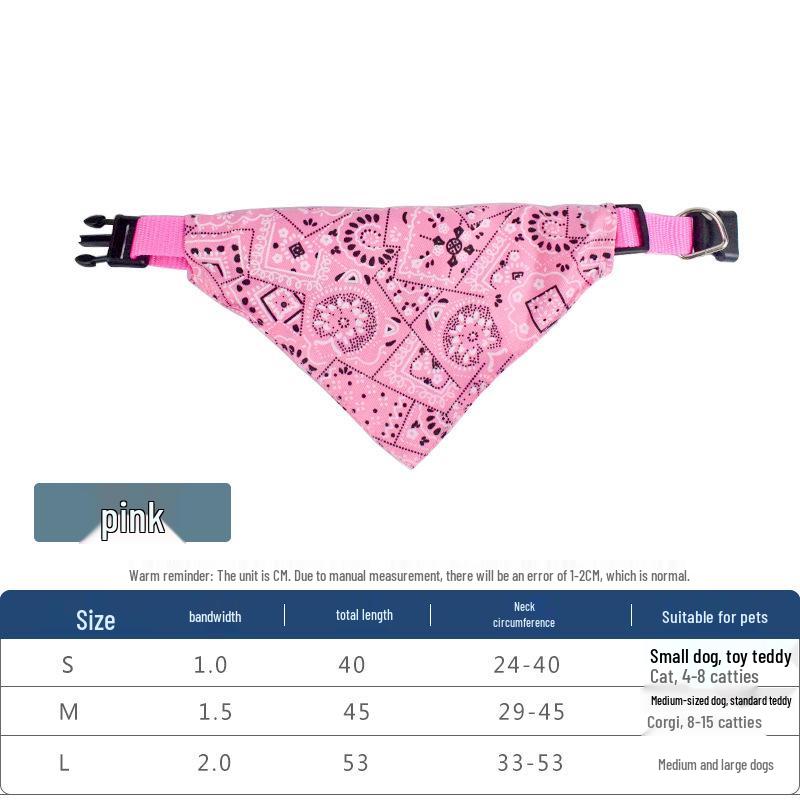Cross-Border Pet Dog Bib, Drool Towel, and Bandana Collar for Small Dogs and Cats