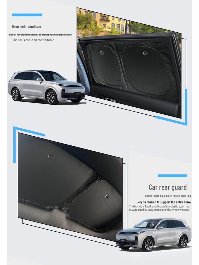 Ideal L7 Car Window Sunshade: Opaque Sun Protection & Insulation for Camping Privacy