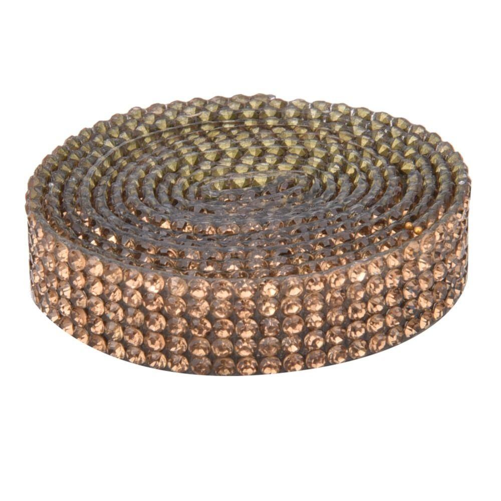 1pcs Easy to Apply Bling Rhinestone Tape Hot Fix Crystal Chain Trim  DIY Arts Crafting
