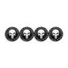 Car Decor 4pcs 56mm Skull Logo Car Wheel Center Hub Cap Aluminium Sticker For Universal Cars Styling Accessories