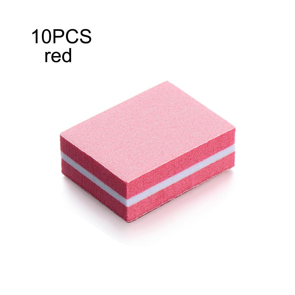 10PCS Mini Nail Files Polishing Blocks Colorful Double-sided Sponge Nail Polish Sanding Buffer Strips Nail Care Manicure Tools