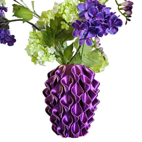 

3D Printed Wavy Vase Modern Boho Vase Table Centerpiece Vase for Dried Artificial Flowers Home Room Wedding Decor E