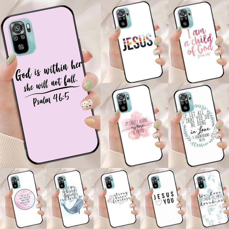 Bible Quotes Jesus God Cover For Xiaomi Redmi Note 14 13 12 9 10 11 Pro 9S 10S 11S 12S Redmi 14C 10C 12C 13C Case
