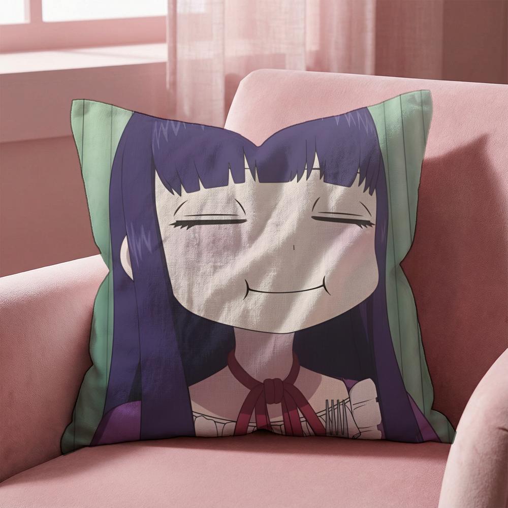 Cute H-Hi S-Score Girl Cushion Cover Multi-Scene Pillow Cover for Home & Car - Reversible, Soft & Durable for Daily Use