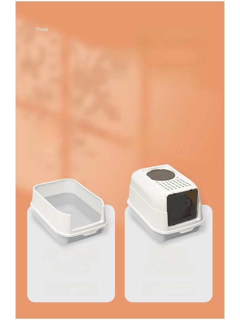 Große geschlossene Anti-Spritz-Deodorierende Katzentoilette