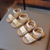 2026New sandals for girls, solid color casual baby shoes, children's comfortable beach shoes, breathable sandals