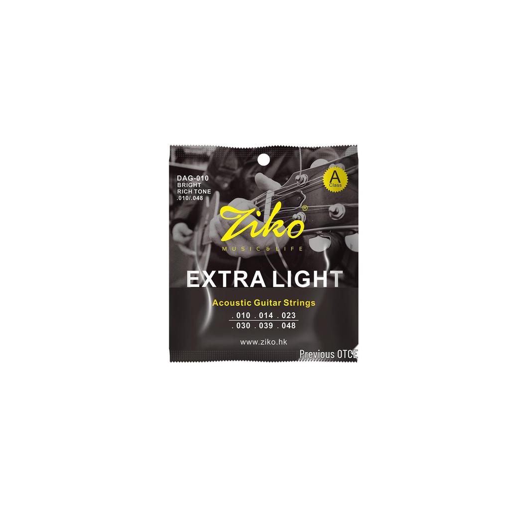 Ziko DAG Series Guitar Strings 010-011: Beginner-Friendly Folk Guitar Accessories