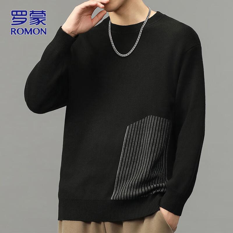 

ROMON Men s Casual Round Neck Knit Sweater 2XL