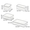 4-28 Pcs Drawer Organizers Set Clear Plastic Desk Dividers Bins Bedroom Dresser Office Storage Box for Makeup Jewelries Gadgets