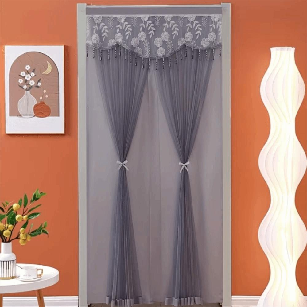 with Strap Bedroom Partition Sheer Curtain Double Layer Entrance Curtain  Summer