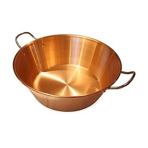 BAUMALU Copper Jam Pan 38 Cm 12/10th Stainless Steel Handles - Approximately 9 Litres