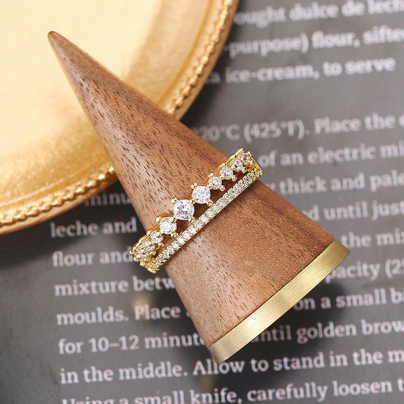 Lindon Klassisk Ring For Dame Med Rund Form Zircon Bryllupsfest Gave Størrelse 6-10