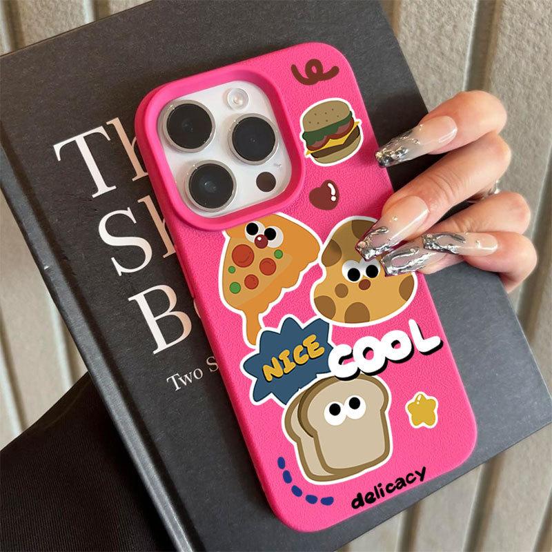 Fun Cartoon Toast Cookies for IPhone16promax Phone Case for Apple 15pro Girl 14 Creative