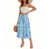 Women's Skirt Bohemian Skirt Floral Print Casual Temperament Pocket Skirt