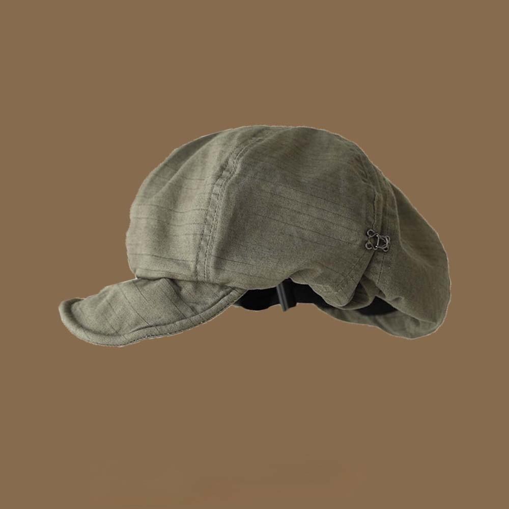 Asymmetric Retro Octagonal Hat Big Head Circumference Women Artist Hat Casual Cloud Beret Cap  Men