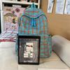 Plaid Student Schoolbag Women's Lightweight Large Capacity Backpack