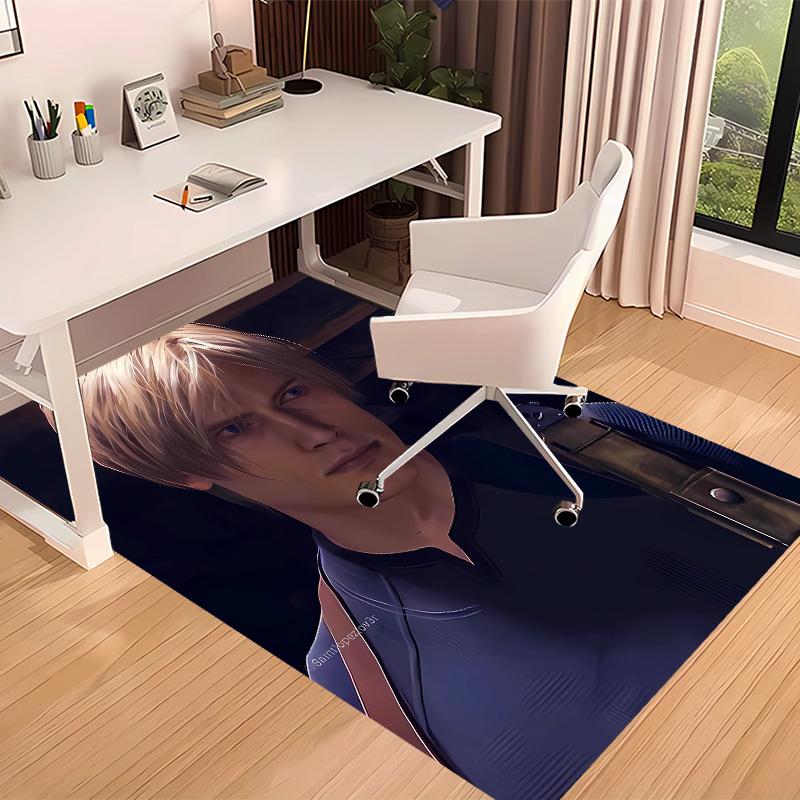 Resident Evil Leon S. Kennedy Printed Absorbent Washable Carpet, Non-Slip Bathroom Mats, Kitchen Rugs, Yoga Mat,Living Room Entrance, Camping Picnic R