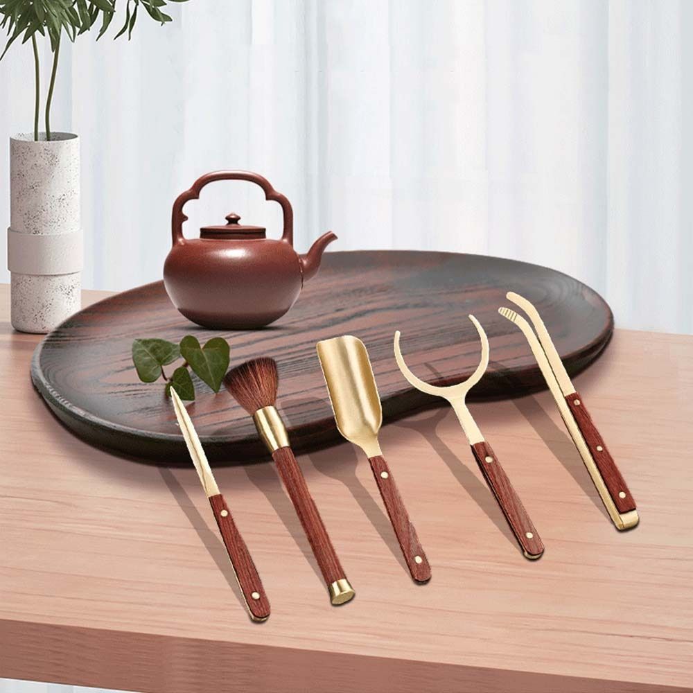Teeclip aus Holz Hitzebeständige Teezange Nadelset Tragbare Kung Fu Teeutensilien Tee