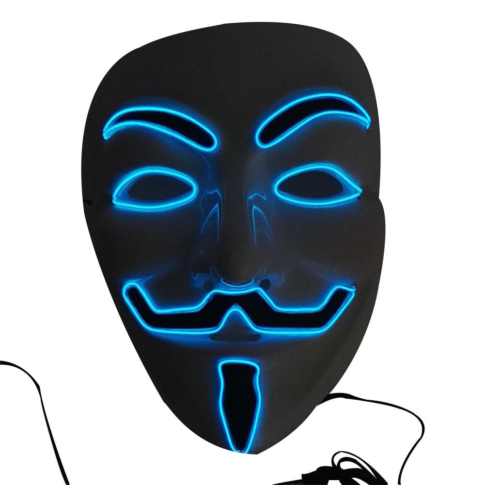 V Vendetta Make-up Party Maske LED-Licht Maske für Halloween Festival Cosplay Party