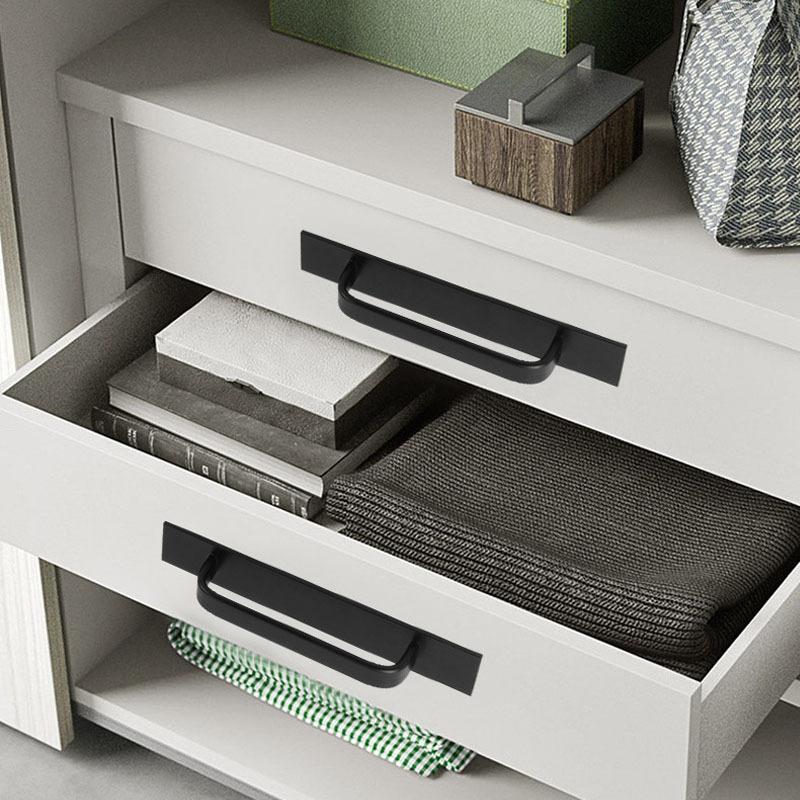 4pcs Wooden Door Window Handle Aluminum Alloy Balcony Glass Move Self-adhesive Surface Mounted Small Handle and Pull Knob Alloy Push