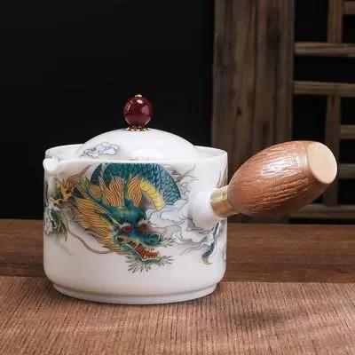 Chinese Style Kung Fu Travel Ceramic Tea Set Portable Teapot Set with 360 Rotation Tea Make Teacup Cup for Tea Gift Bag 2025 New